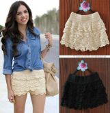 Saia Short de renda